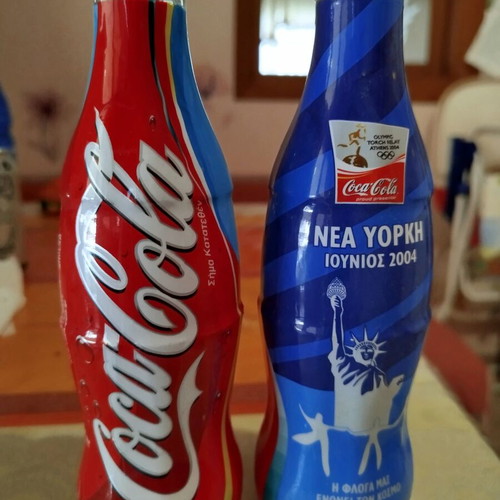 Coca Cola collectible bottles from 2004 Olympic Games like new