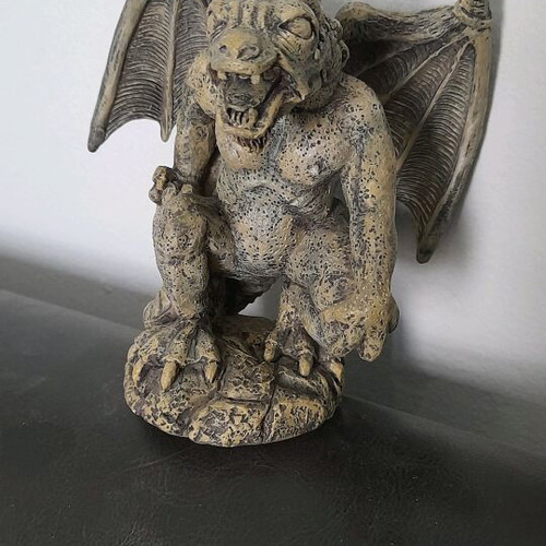 Dragon used Tudor Mint hand-painted figure, height 13cm