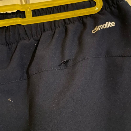 Adidas Climate shorts used, blue, size S-M with small tear