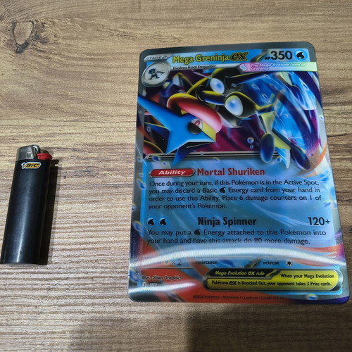 Mega Greninja Ex Oversized Pokemon card like new