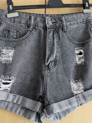 Women's short jeans size 36, like new, grey