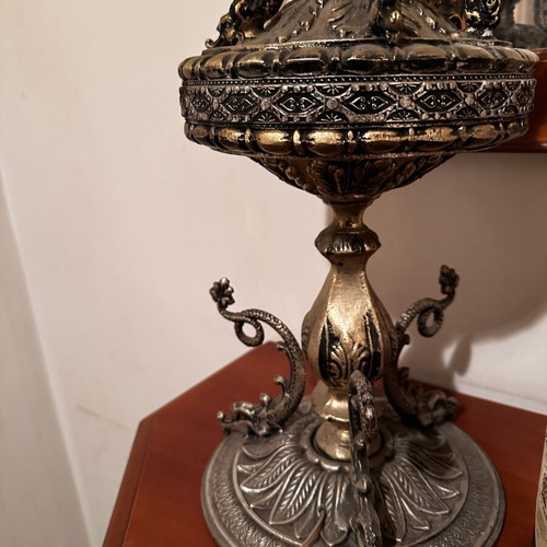 Vintage lamp used with large glass