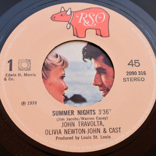 Summer Nights single by John Travolta, Olivia Newton-John used