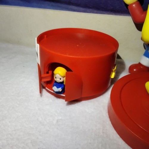 Vintage retro mechanical toy figures set used