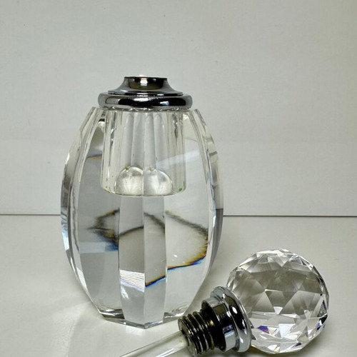 Vintage faceted crystal perfume bottle