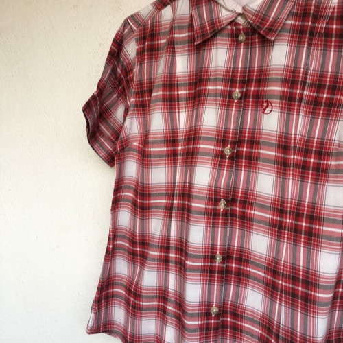 Fjallraven Caracal shirt size S like new, red and white