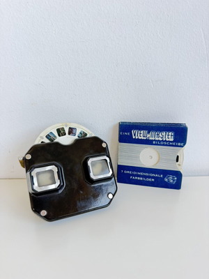 ViewMaster with 9 slides, used, made in Belgium