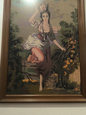 Embroidered painting like new