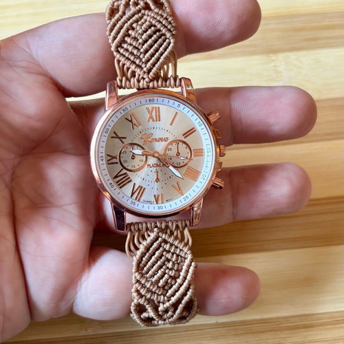 Ammohryses Plexis women's watch used with handmade macrame strap