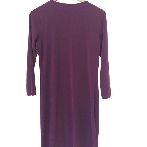 Calvin Klein Jersey Dress plum with gold details size M-L like new