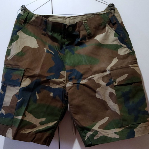 Ripstop camouflage men's bermuda shorts new, size M, green and brown