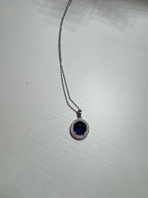 Necklace new blue and silver