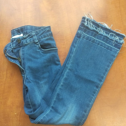 Jeans bell-bottom pants used, blue, Orchestra, 122 cm, 7 years old