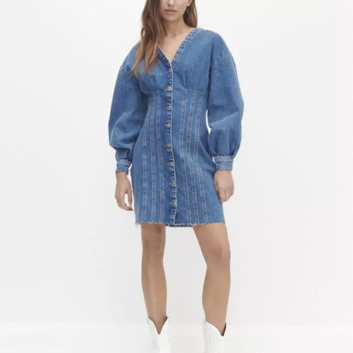 Reserved denim dress like new, size 36, blue