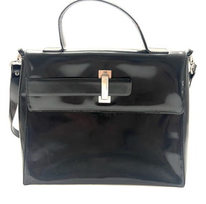 Coccinelle black patent leather handbag