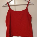 Top red with wrap neckline like new