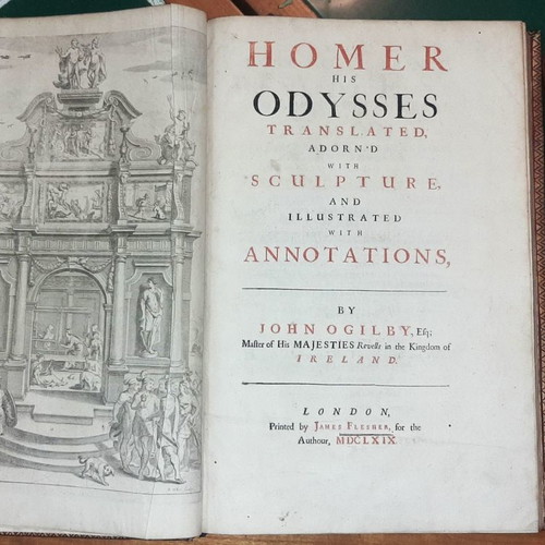 Homer His Iliads two-volume illustrated edition by John Ogilby like new