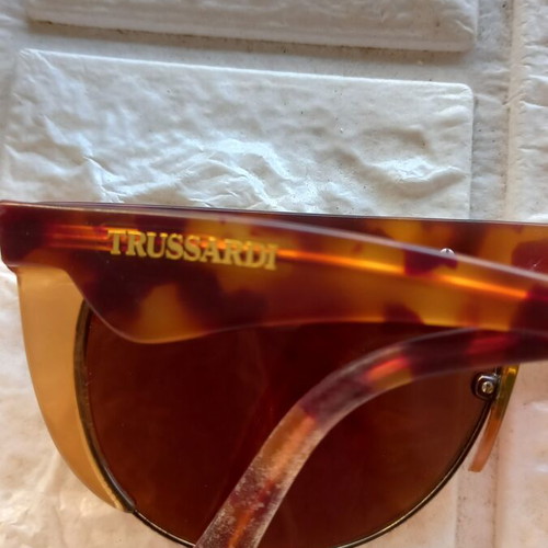 Trussardi sunglasses used, brown tortoiseshell frame