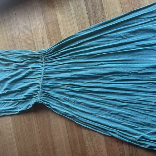Regalinas long green blue dress small like new