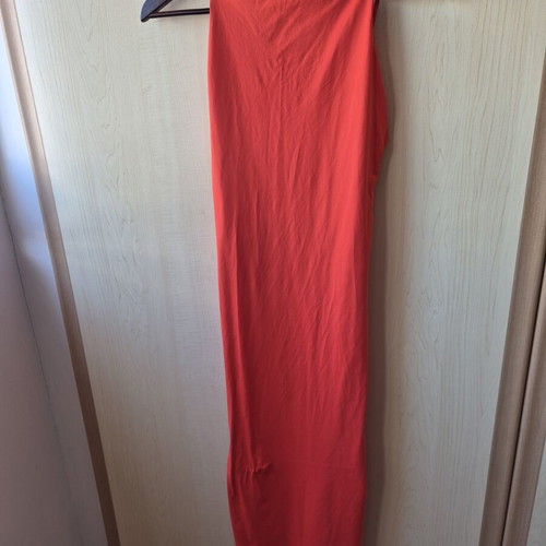 Zara red maxi dress with open back like new, size S