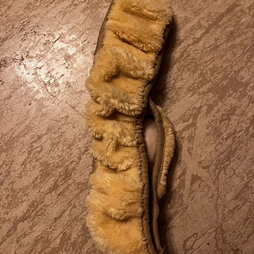 Winter car steering wheel cover fur, new vanilla beige
