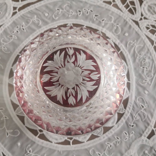 Porcelain fondue pot used, diameter 13 cm, height 7 cm