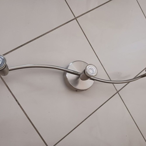 Ceiling lights like new, set of 2 with spotlights, inox color