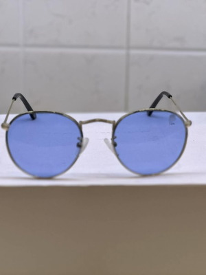 Γυαλιά ηλίου Sherlock με χρυσό λεπτό σκελετό και polarized μπλε-γαλάζιο φακό καινούργια