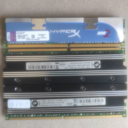 DDR2 RAM 2GB (2x1GB) 1066MHz PC2-8500 Kingston HyperX & Cellshock used with extra cooler