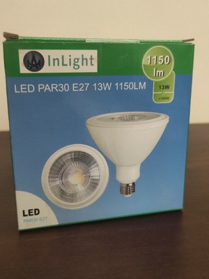 Inlight Λάμπα LED 13W PAR30 E27 θερμό λευκό 1150lm καινούργιο