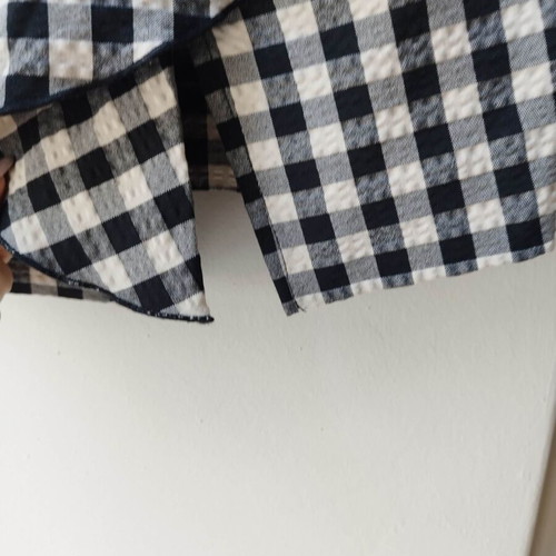 H&M Gingham skirt with ruffles like new, black and white checkered