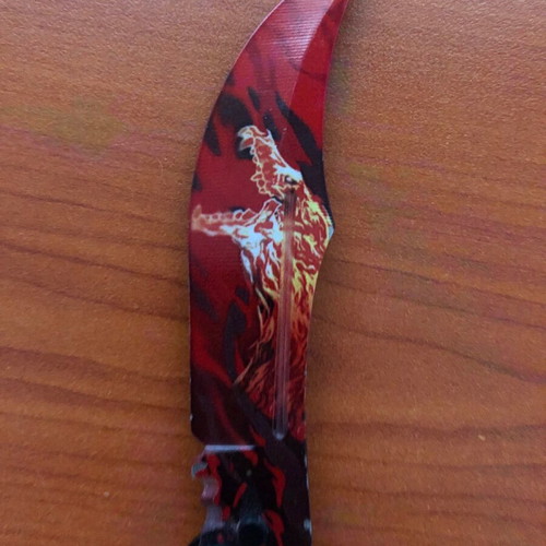 Counter Strike butterfly knife new, red-black design
