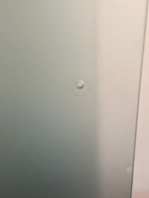Sandblasted glass door like new, very good quality