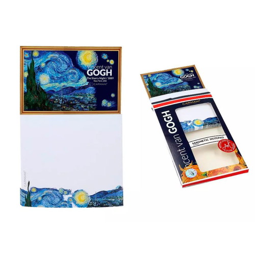 Magnetic notepad with Van Gogh Starry Night artwork new