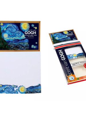 Σημειωματάριο μαγνητικό με έργο Starry Night του Van Gogh νέο
