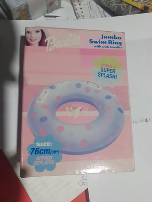 Barbie inflatable swim ring new, large size 76cm, lilac color