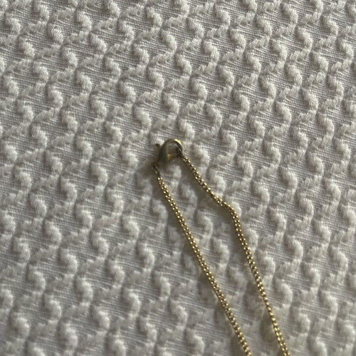 Kymata Jewels gold stainless steel layering necklace set with crescent moon and pearl, used