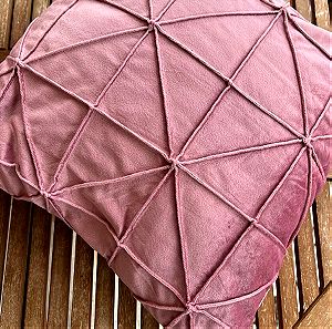Μαξιλάρια  ροζέ Καινούρια  2 τεμάχια βελούδο με Θερμούαρ