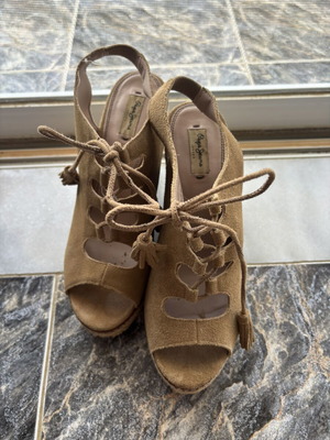 Pepe Jeans platform sandals like new, beige and brown, size 39