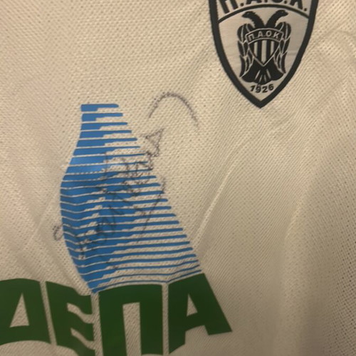 PAOK 2008 Puma Match-Issued jersey signed by Pablo Contreras
