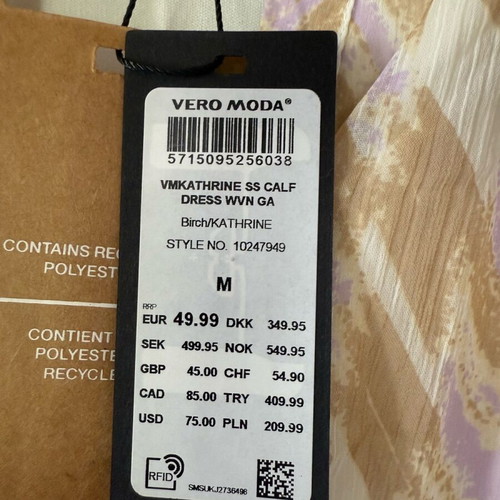 Vero Moda dress new, size M, with lining and semi-transparent sleeves