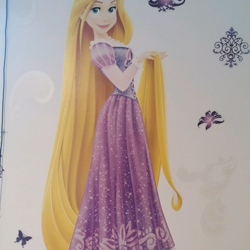 Rapunzel wall sticker used, Disney kids room decor