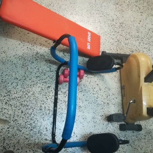 Stationary exercise bike small space-saving design