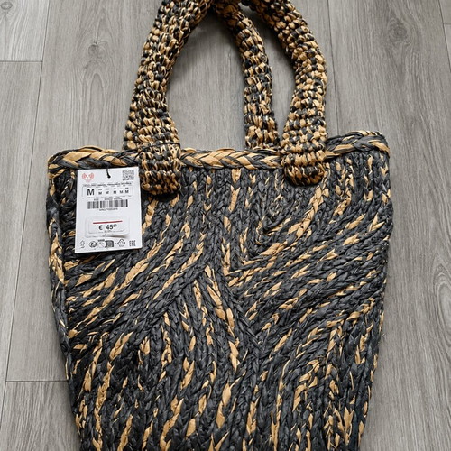 Zara shoulder bag, beige and brown