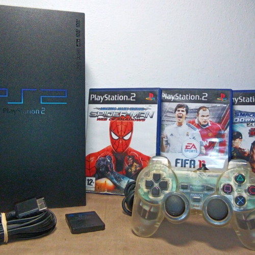 Sony Playstation 2 μεταχειρισμένο με 3 παιχνίδια και αξεσουάρ