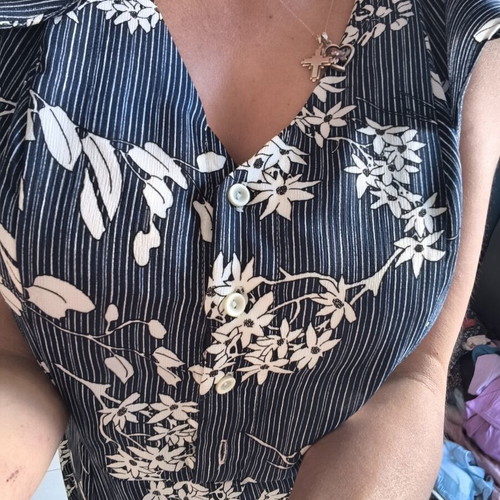 Maxi floral dress medium size like new, Queen Fashion, blue multicolor