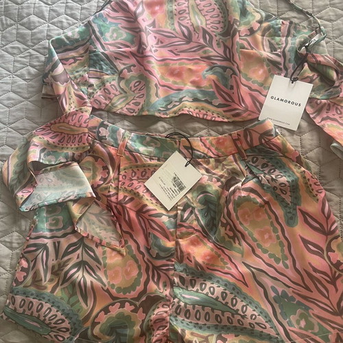 Satin set Glamorous new, multicolor, size small