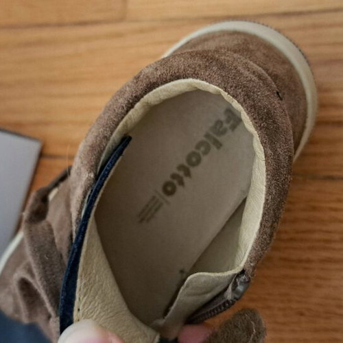 Falcotto boys' shoes size 26 like new, brown and blue