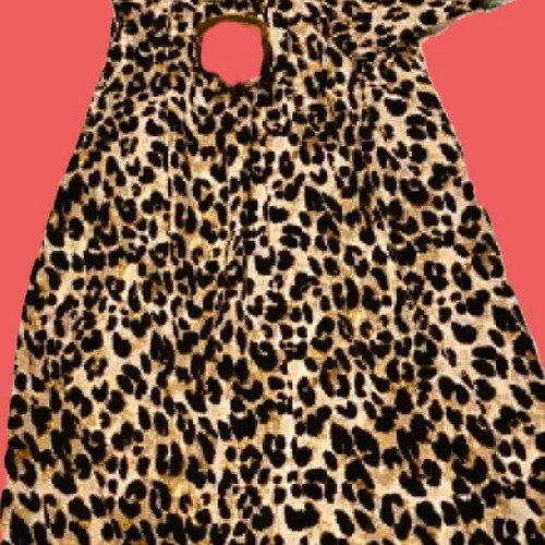 Animal print dress brown, new, size S