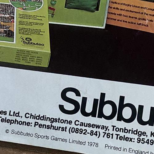 Subbuteo vintage catalogue team book since 1978